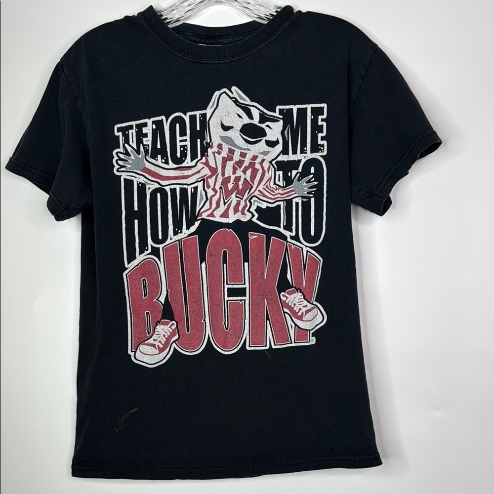 Gildan UW Madison Teach Me How To Bucky Badgers Tshirt Size Small